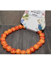 Orange stone bracelets